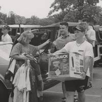 Student and family moving in.